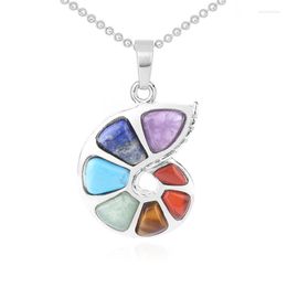 Pendant Necklaces For Women Conch Type Natural Gem Stone Necklace Trendy Jewellery Gifts Mood Tracker Wholesale Bulk O-chain