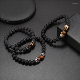 Strand Luxury Frosted Black Rounded Bracelet Women Man Fashion Party Gift Jewellery