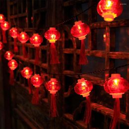 Strings LED Red Lanterns String Lights Chinese Style Fairy Battery/USB Operated For Year Xmas Decor