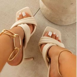 Size Summer Plus Women Fetish 11.5cm High Sandals Lady Gladiator Stiletto Heels Sandles Cross Tie Strap Stripper Shoe T221209 f3f35