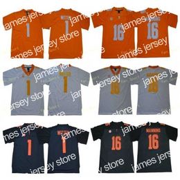 American College Football Wear Nik1 NCAA Tennessee Volunteers 16 Peyton Manning Jersey Men Jason Witten 1 College SEC Men Stitched Orange Grey White