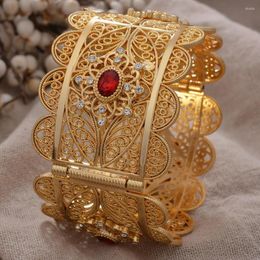 Bangle Luxury Afraic Gold Color Wedding Bangles For Women Girls Wife African Arab Bracelet Jewelry Holiday Gift