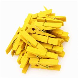 High quality 45mm Size Color Wooden Photo Clothespin Craft Decoration Clips School Office paperclips colored paper clips