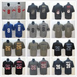 Men Football 8 Daniel Jones Jersey 26 Saquon Barkley Hemp Grey Drift Smoke Shadow Flag Hyphenation Goddess Olive Salute To Service Camo Vapour Colour Rush All Stitched