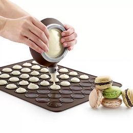 2022 Baking Moulds 30 48 Holes Silicone Baking Pads Oven Macaron Non-stick Mat Pan Pastry Cake Pad Bake Tools