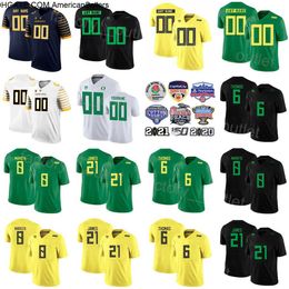 NCAA Oregon Ducks College Football 21 LaMichael James Jersey 96 Haloti Ngata 28 Jonathan Stewart 8 Marcus Mariota 6 DeAnthony Thomas Yellow Green Black