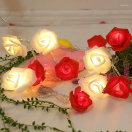 foam lights NZ - Strings 10 20 LED Garland Artificial Flower Bouquet String Lamps Foam Rose Fairy Lights For Valentine's Day Christmas Wedding Decor