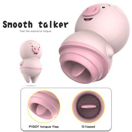 Full Body Massager Vibrator Cute Sexy Toys for Women Pig Licking Sucking Vibrators Clitoris Vagina Anal Nipple Licks Massage Couple Sex Toy Adults WFI2