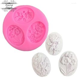 Baking Moulds Flower Shaped Silica Gel Mould Soft Sugar Chocolate Cake Tool Biscuit Decoration Kitchen Supplies