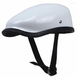 Motorcycle Helmets Fashion Summer Half Face Berets Helmet Chopper Retro Fiberglass Motorbike Scooter Riding Jet Casco Moto Capacete