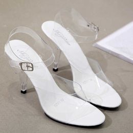 High Heels Super Nightclub Transparent Sandals Womens Shoes Sexy Slippers Plus Size Sandalias Mujer