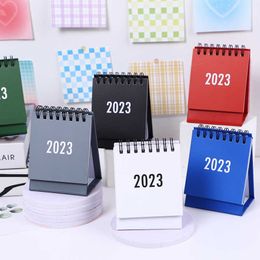 2023 Morandi Colour Table Calendar Simple Design Portable Mini Desktop Memo Board Planner Scheduler Office School A7189