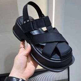 Sandals Women Female Strap Summer Buckle Fashion Casual Slides New Shoes Platform Thick Bottom Elegant Ladies Flats Sandal T