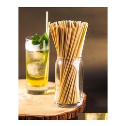 Drinking Straws Factory Price 20Cm Reusable Ecofriendly St 100 Natural Wheat Sts For Party Bar Drinks Tool Drop Delivery Ho Homefavor Dhwfo