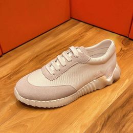 H Brand Designer Design Shoes Casual Sports Men's Low Heel Breathable Leather Style New Fashion Comfortable Running Sport