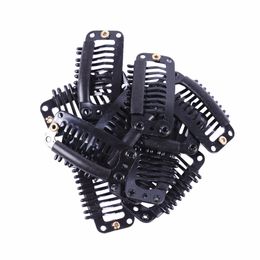 Best Wig Clips Brown Beige Black 50Pcs Wholesale Stainless Steel Metal Combs Hair Extension For Women U and Wire 32mm