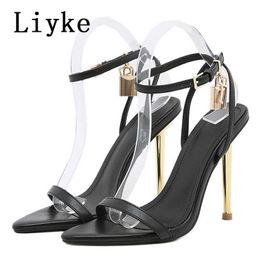 New Summer Blue Liyke Denim Women Sandals Fashion Pointed Open Toe Ankle Buckle Strap High Heels Wedding Stripper Shoes Pumps T221209 e161eRRODc531