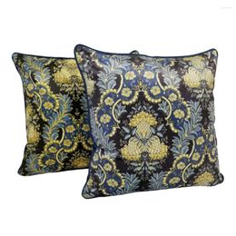 Pillow Classic Print Damask PatternsVelvet Decorative Case Home Sofa Chair Pipping Cover 45x45cm 1pc/lot