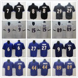 Men Football 9 Justin Tucker Jerseys 6 Patrick Queen 44 Marlon Humphrey 89 Mark Andrews 7 Trace McSorley 8 Lamar Jackson 27 JK Dobbins 29 Earl Thomas III All Stitched