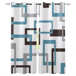 Curtain Mediaeval Geometry Classic Curtains For Bedroom Living Room Luxury European