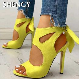 High-heeled Sexy Summer for Ankle 2022 Pumps Women Strap Peep Toe High Party Wedding Lace Up Ladies Heels Sandals T221209 557