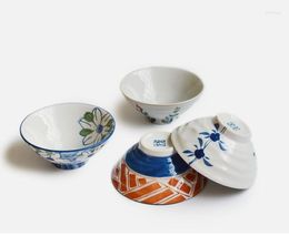 Bowls Japanese-style Hand-painted Ceramic Soup Egg Rice Bowl Creative Dessert Container Tableware