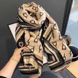 Scarves Hat Glove Set Scarf New Ladi Double faced Cashmere Shawl Neck Woolale High quality Women's Digner Winter