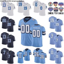 NCAA North Carolina Tar Heels Football College 26 DJ Jones Jersey 11 Josh Downs 3 Antoine Green 0 Emery Simmons 7 Sam Howell 19 Ty Chandler Navy Blue White