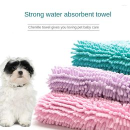 Dog Apparel Towel Ultra Soft Microfiber Chenille Pet Bath Dry Hand Pockets Super Absorbent Durable Quick Drying Washable Towe