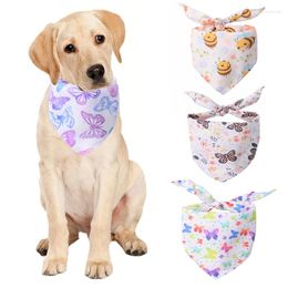 Dog Apparel Bandanas Pets Bibs Summer Butterfly Printting Scarf Cat Neck Cute Casual Dogs Towel Pet Accessories
