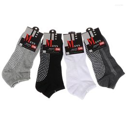 Sports Socks Men's Cotton Non-slip Yoga With Grips Breathable Anti Skid Floor For Pilates Gym Fitness Size 39-44