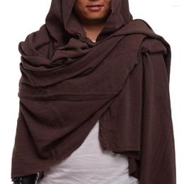 Scarves One Size Cosy Male Hood Cloak Mediaeval Costume Spring Men Shawl Comfortable