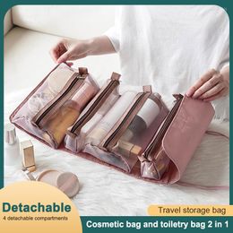 Storage Boxes 3PCS Portable Large-capacity Cosmetic Bag Makeup Organizers Wash Foldable Advanced Skin Care Product Box Travel