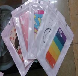 Clear And White Plastic Zipper Retail Package Bag For Case iphone 6 Plus 4 4S 5 5S 5c Cable Samsung Galaxy S6 S5 Note 4 3 7 Box op4891309