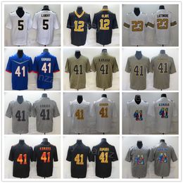 Men Football 41 Alvin Kamara Jerseys 5 Jarvis Landry 12 Chris Olave 23 Marshon Lattimore Rainbow Leopard Grain Hemp Grey Salute To Service Army Green Black Stitched