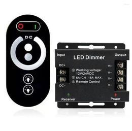 Controllers DC12V-24V 18A RF Remote Wireless Touch RGB Controller 12A 433MHz CCT Single Colour Dimmer For 3528 LED Strip Lights Tape