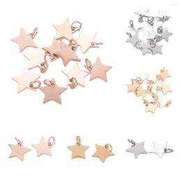 Charms 10pcs 304 Stainless Steel Small Star Charm Vintage Pendant For Necklace Bracelet Earring Dangle DIY Jewellery Making Accessories