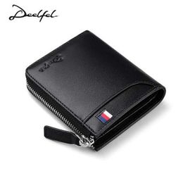 Deelfel New Fashion Small Women Wallets Female Genuine Leather Womens Wallet Zipper Design With Coin Purse Pockets Mini Walet291A