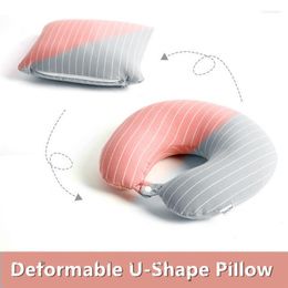 Pillow Deformable U Shape Home Office Universal Pink Nap Particle Filling Pad Four Seasons Cute Portable Travel Decor