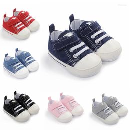 First Walkers Fashion Born Boy Girl Shoes Infant Baby White Soft Anti-Slip Sole Unisex Toddler Casual Canvas Sneakers