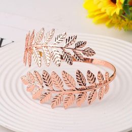 Link Bracelets 1 Pc High Quality Bohemian Women Jewelry Round-Shape Bangle Bridal Decor Arm Chain Upper Bracelet Laurel Leaf