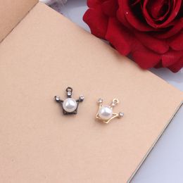 Pearl Crown Charms Pendant for Keychain Necklace Bracelet Earrings Jewellery Making Supplies Findings & Components Acessories Wholesale