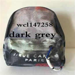 Travel Bags Graffiti Color Retro Shoulder Backpack Catwalk Women Casual Canvas Bag Classic Doodle Limited Edition Bags 64260G