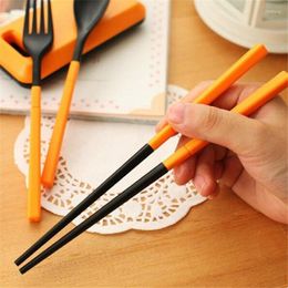 Dinnerware Sets 3Pcs Fork Spoon Chopstick Set Family Travel Camping Cutlery Kit Kitchen With Case Detachable Portable