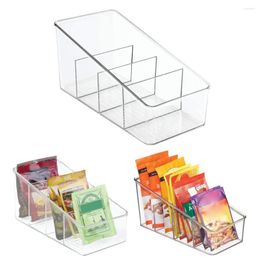 Storage Bottles Large Plastic Food Packet Organiser Caddy Station For Kitchen Pantry Cabinet Countertop Holds Spice Pouches