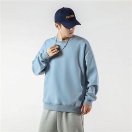 Men's Hoodies Autumn Spring Men Solid Colour Fashion Trend Stylish Leisure Sports Loose Top Multicolor Pullover Jogger Sweatshirt