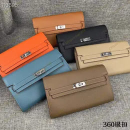 Luxury women's handbag designer classic cross lock bag fashion togo cowhide gold silver hardware wallet horizontal square Cheque clip