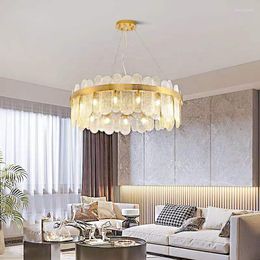 Ceiling Lights Modern Frosted El Living Room E27 Lamp Bedroom Dining Chandelier Coffee House Crystal Lighting Wholesale