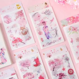 LATS 6 Cute Sakura Season Washi Stickers 4 Optional Stationery Decorative DIY Kawaii