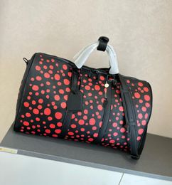2022 Hot Sell 50cm red dot Duffle Bag For Women Travel Bags Men's shoulder Luggage louiseity Men viutonity original Leather embossing Handbags Cross Body Totes